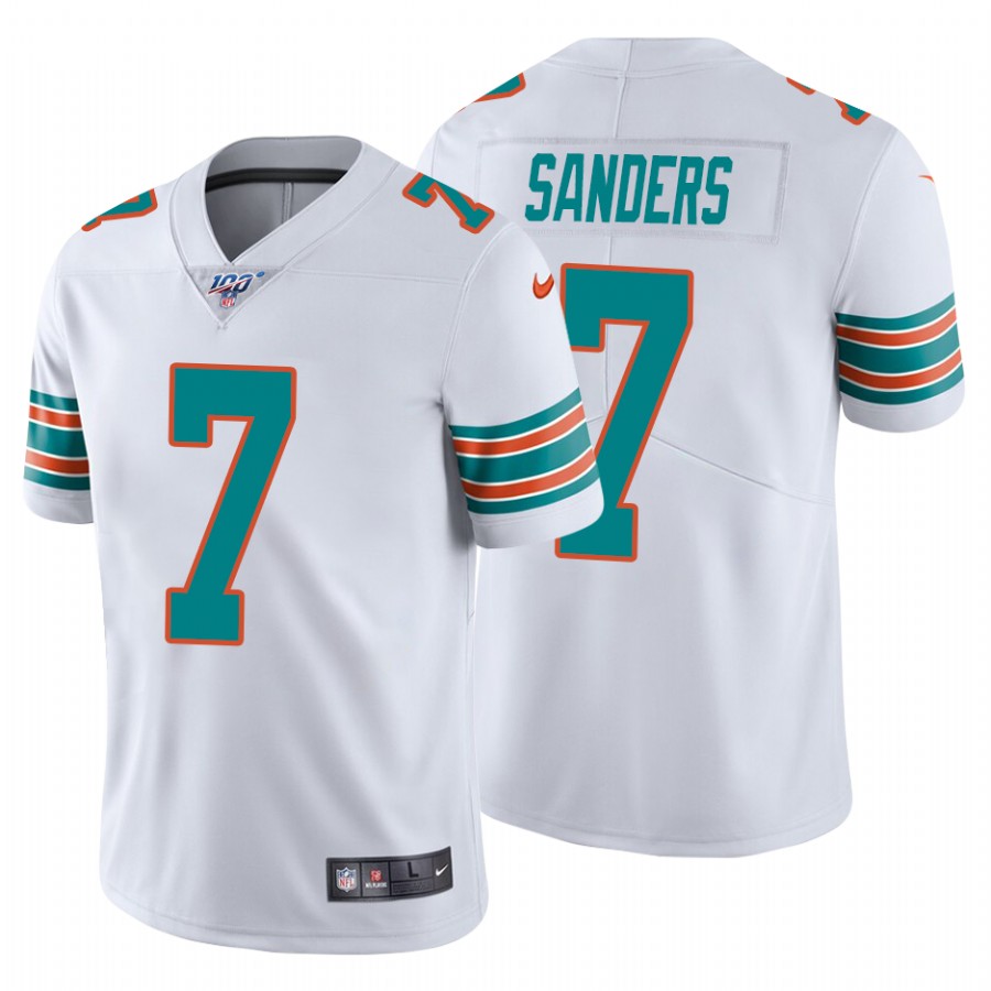 Nike Miami Dolphins #7 Jason Sanders White Alternate Men Stitched NFL 100th Season Vapor Untouchable Limited Jersey->miami dolphins->NFL Jersey